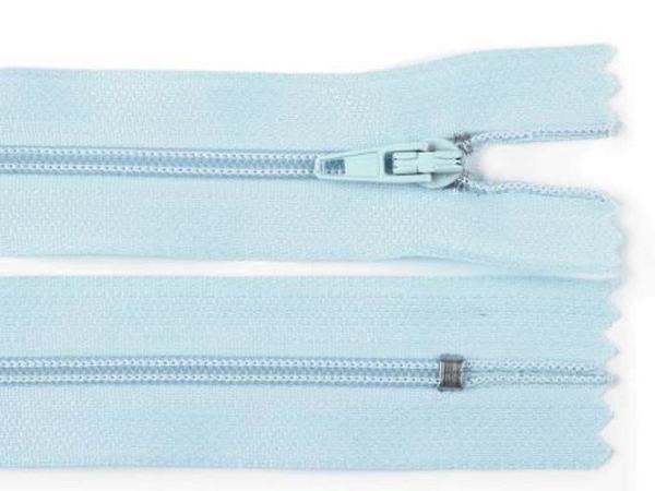 Reißverschluss spiralförmig 3 mm, 35 cm, nicht teilbar, Eisblau